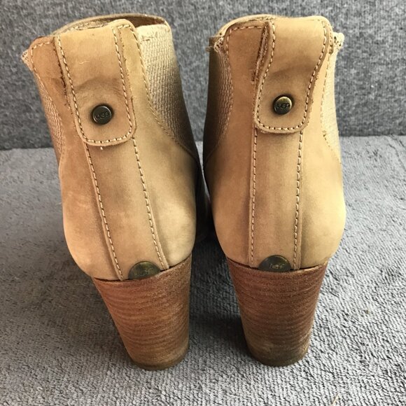 UGG Ankle Cobie Nubuck Leather Heel Chelsea Bootie 1010191 Size 7.5 - Picture 9 of 13